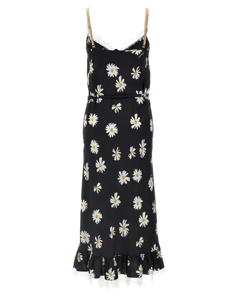 Moschino Women's Black Silk Midi Dress Black