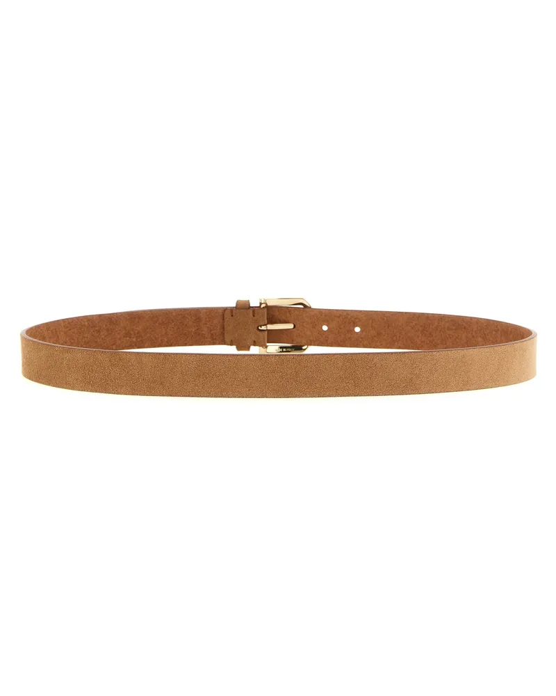 Brunello Cucinelli Men's Brown Bull Skin Regular Belt Brown