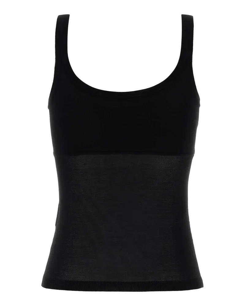 Max Mara Women Black Viscose Blend Biada Tank Top Nero Exterior: Polyester Maglie Black