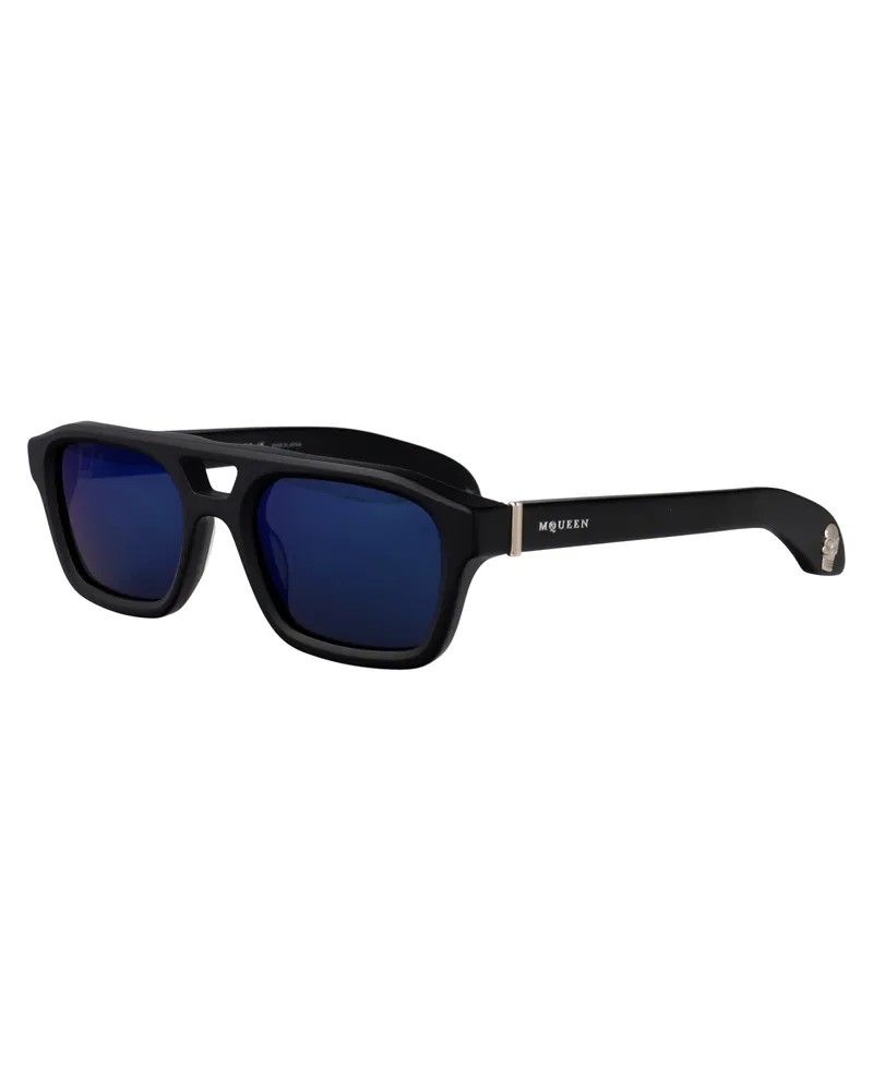 Alexander McQueen AM0505S Acetate Wayfarer Sunglasses — Black Black