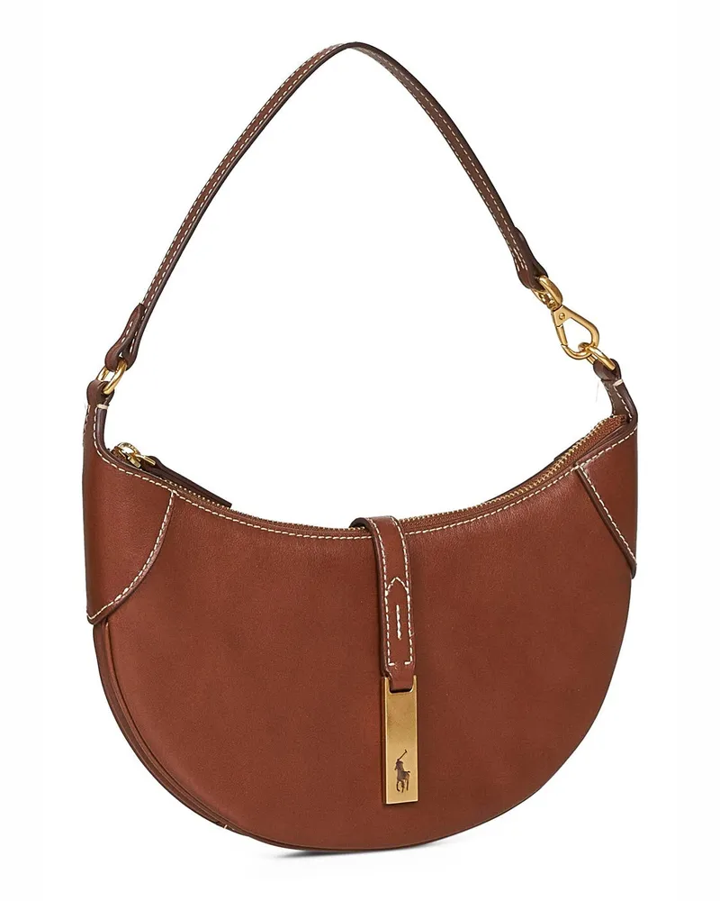 Ralph Lauren Women's Mini Calf Leather Shoulder Bag Brown Brown