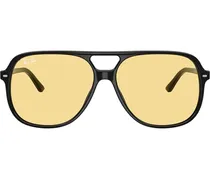 0RB2198 Yellow Tinted Aviator Sunglasses — Black