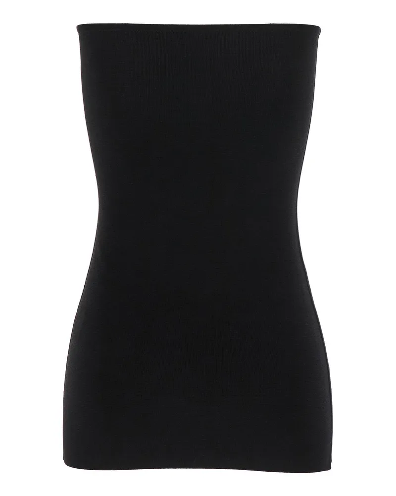 Totême Women's Black Off-Shoulder Fitted Top Viscose Tops Black