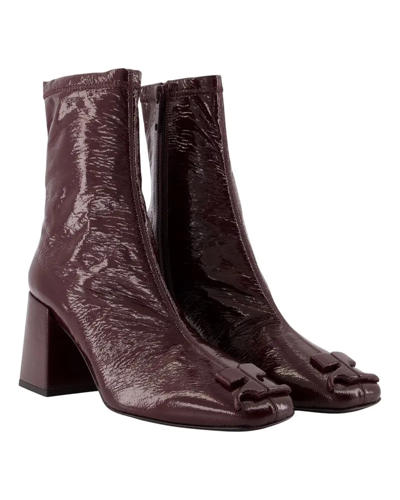 Courrèges Women's Reedition Ankle Boots -  Synthetic Burgundy Shoes Burgundy