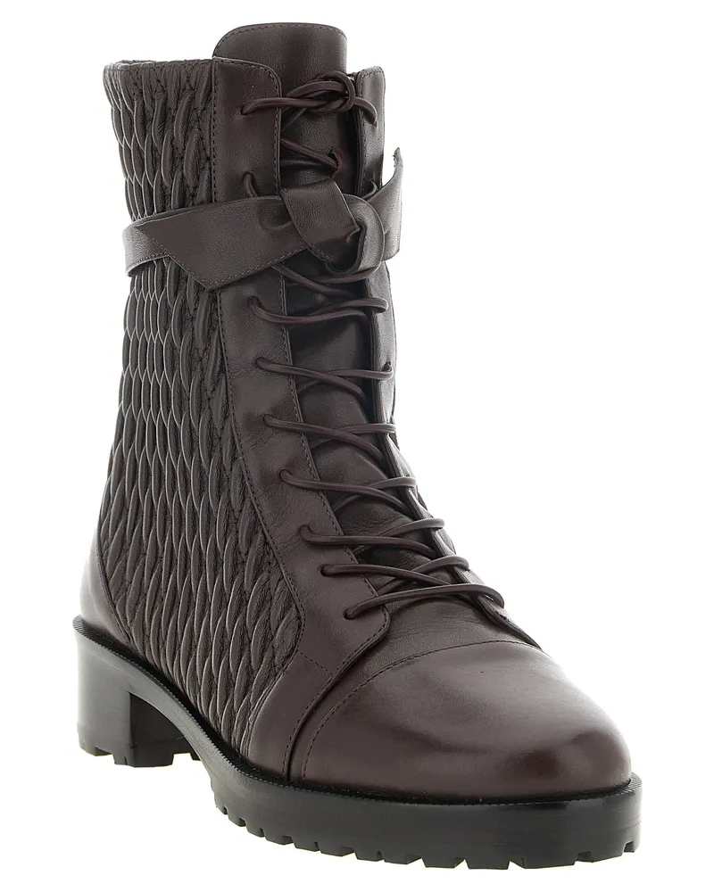 Alexandre Birman Clarita Combat Boot — Plum Plum
