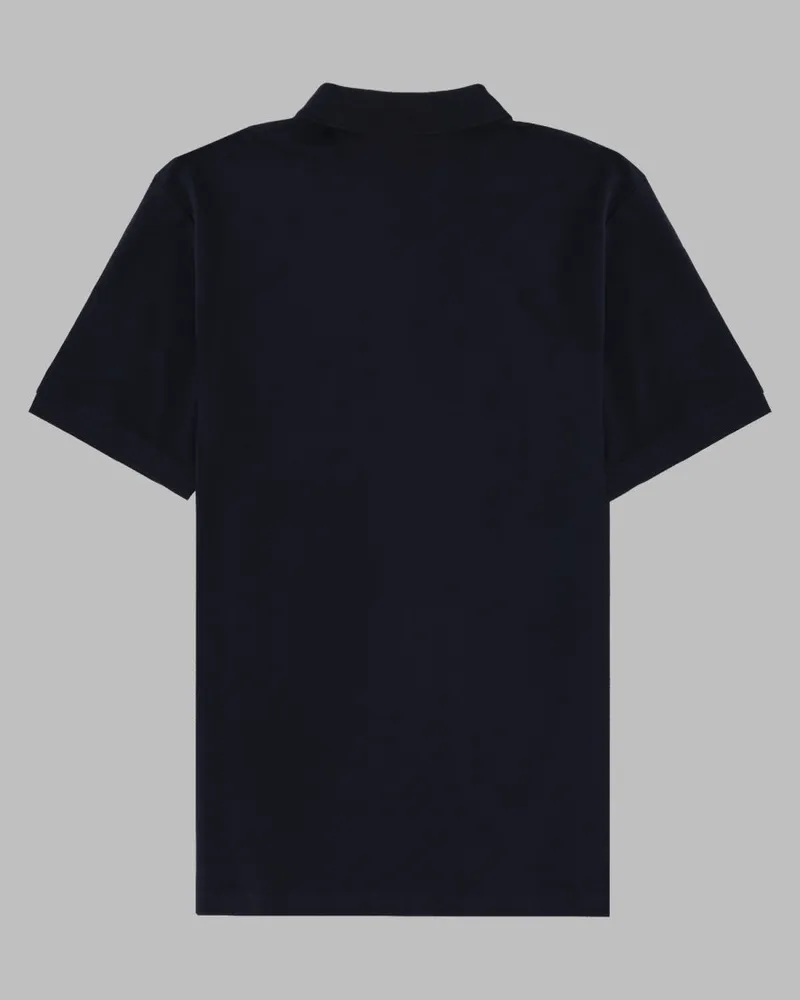 HUGO BOSS Logo-Embroidered Cotton Polo — Black Black