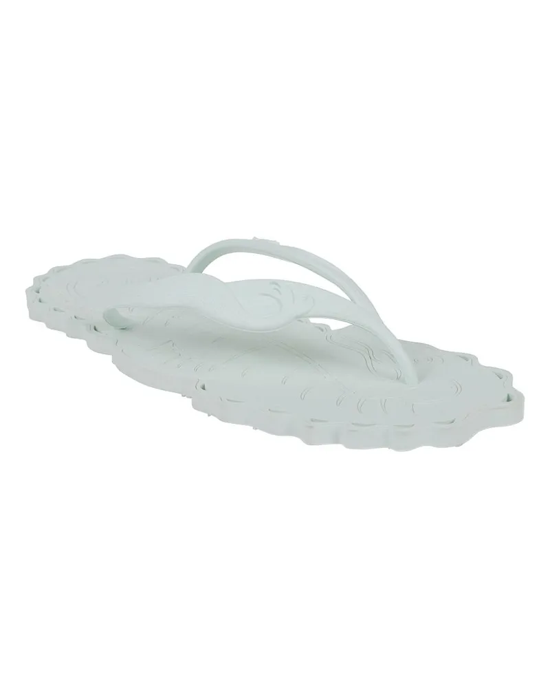 Zimmermann Embossed Thong Sandals — Seafoam Seafoam