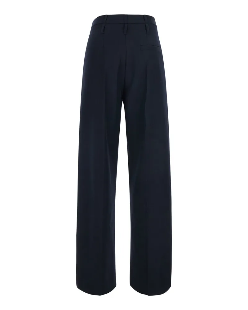 TELA Women's Pants Zillo Blue Trousers Navy