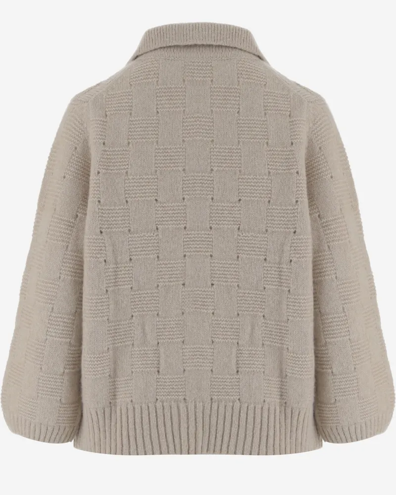 ALLUDE Women Cardigan Cashmere And Silk Beige Sweater Beige