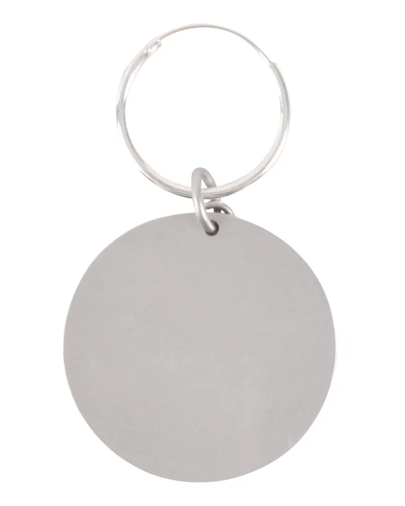 Raf Simons Circle Silver Single Earring — Silver Silver