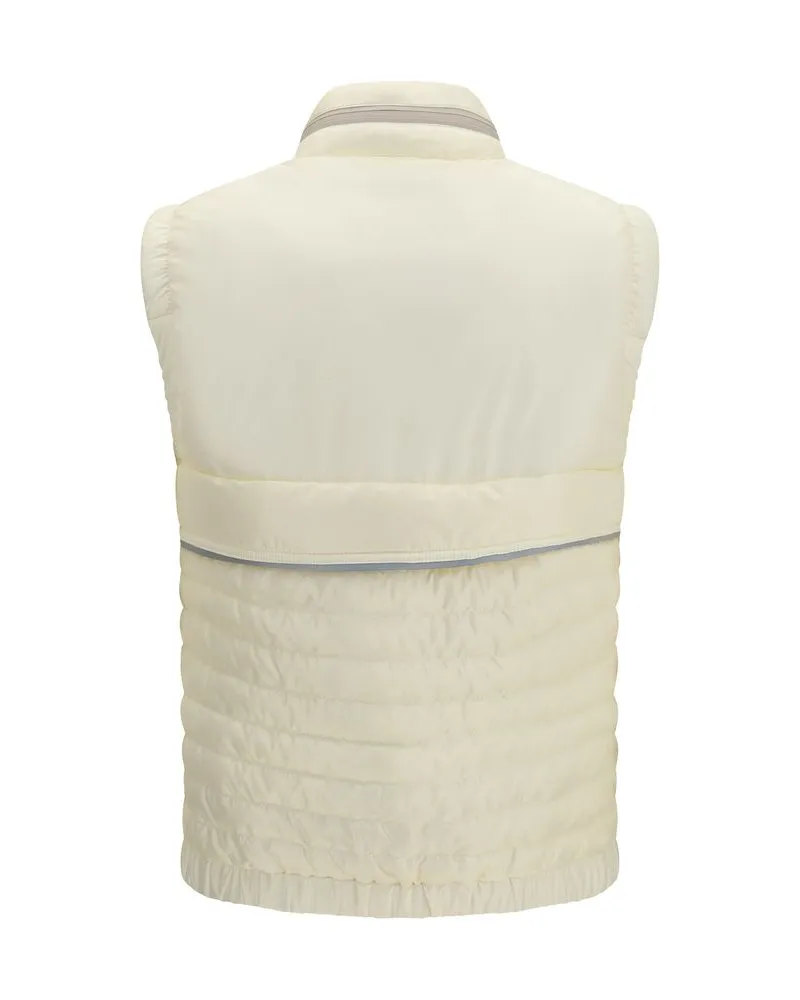 Moncler Women's Beige Polyamide Sleeveless Jacket Clothing Beige