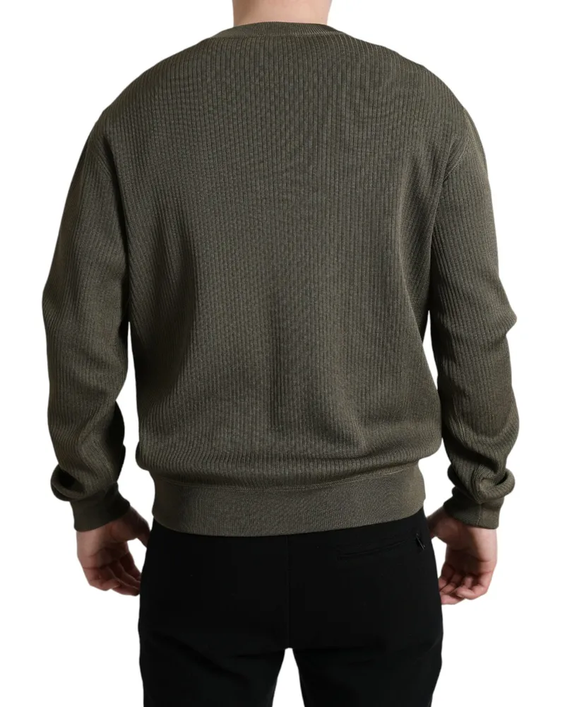 Dolce & Gabbana Viscose Crew Neck Sweater — Green Green