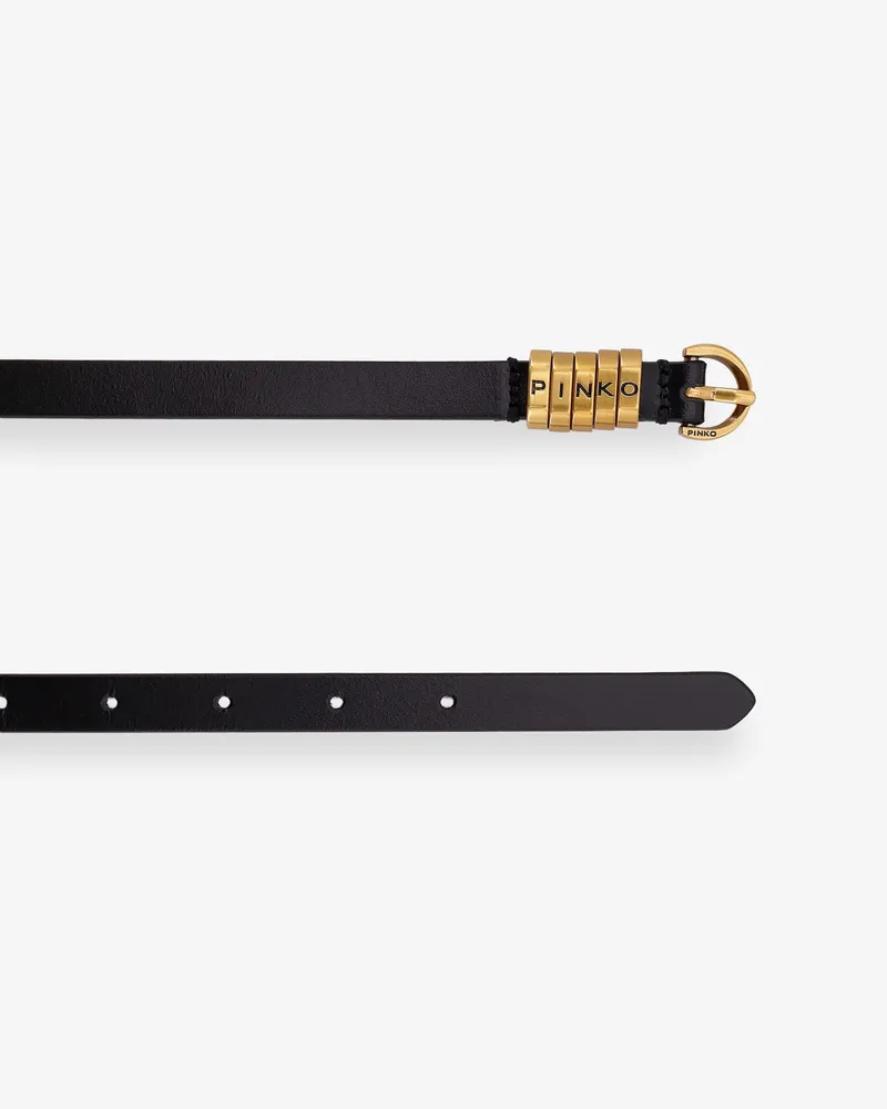 Pinko Women's Leather Belt Black Black