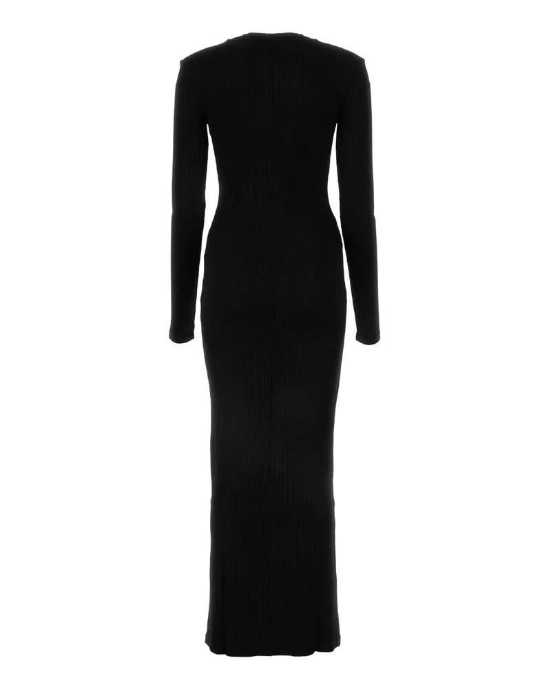Area Women's Black Stretch Viscose Dress Exterior: Elastane Abiti Black