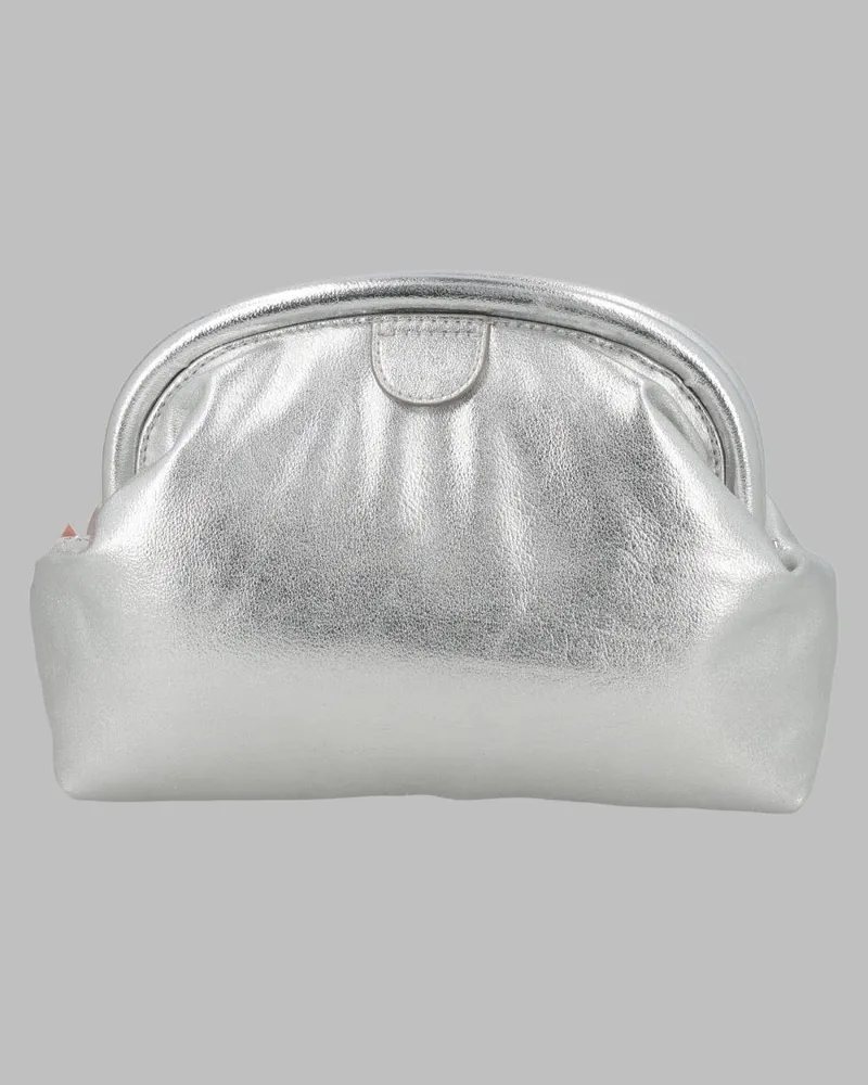 Stella McCartney Women's Clutch Falabella Silver Polyamide Handbags Hand Bags Silver