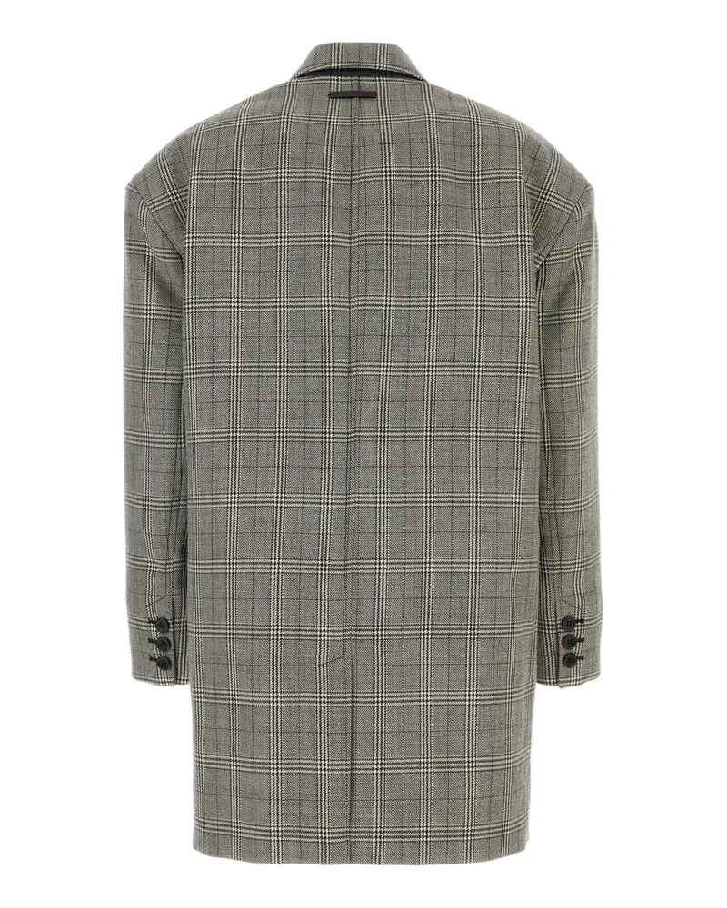 Marni Women's Embroidered Wool Oversize Blazer Black Cappotti Coat Gray