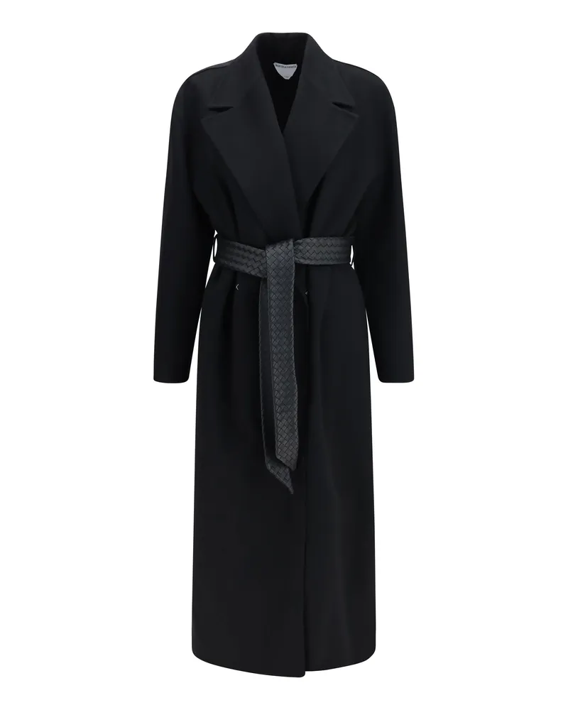 Bottega Veneta Merino Wool and Cashmere Coat — Black Black
