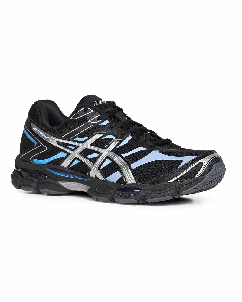 Asics Men's Black And Pure Silver Sneakers Black-Pure Artificial Leather Trainers Black/pure Black