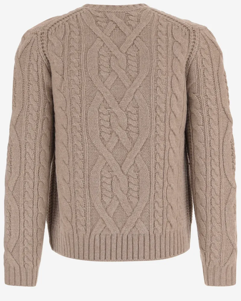 Vince Men's Wool Cable Knit Sweater Beige Beige