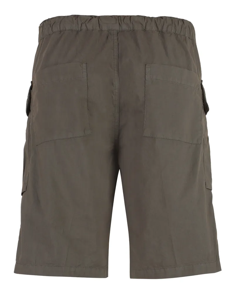 ASPESI Men's Cotton Cargo Bermuda Shorts Grey Gray