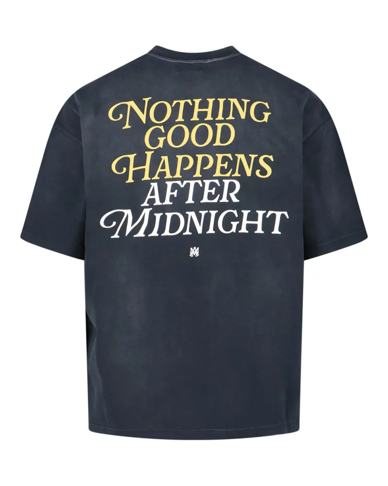 Amiri Men's T-Shirts And Polos Black Cotton Black