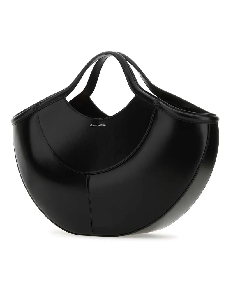 Alexander McQueen Women's Black Leather The Cove Shopping Bag Borse A Mano Black