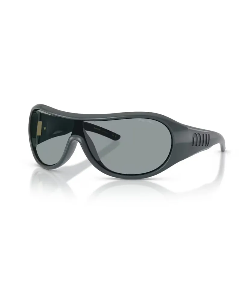 Miu Miu 0MUB14SU Grey Shield Sunglasses — Gray Gray