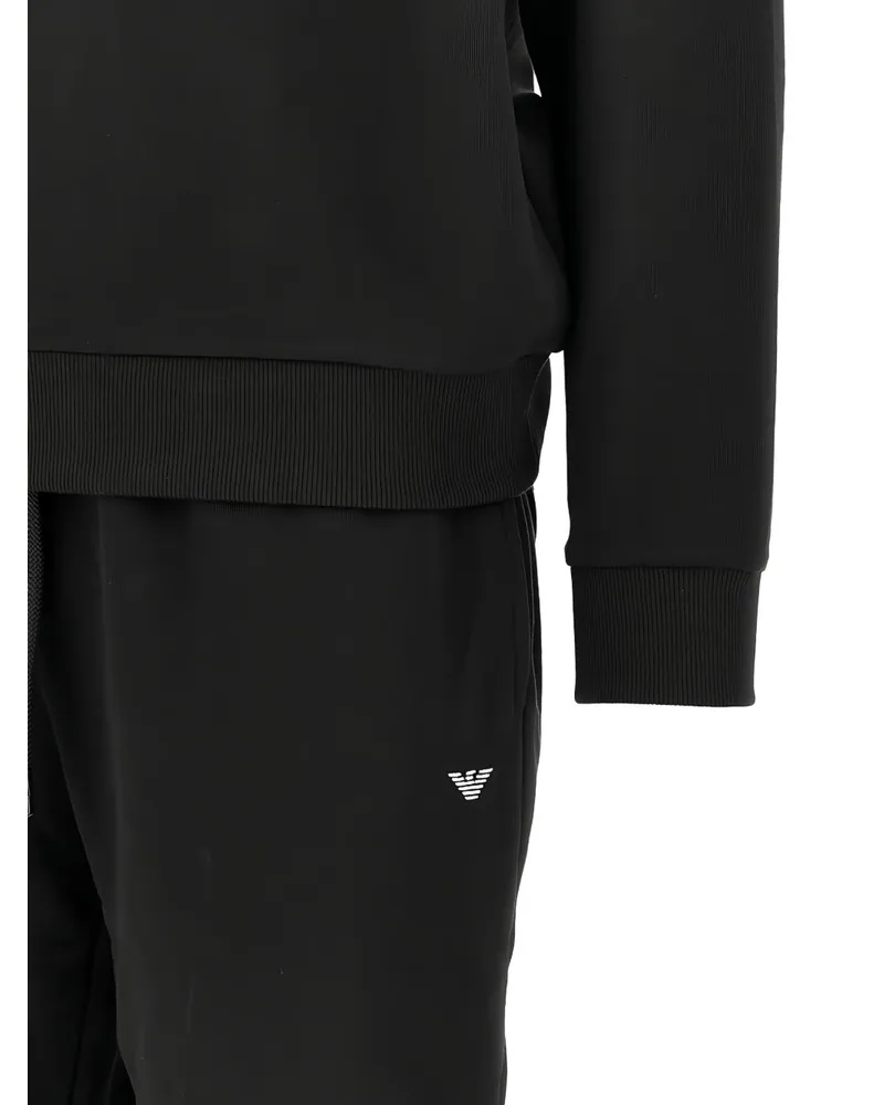 Emporio Armani Logo-Embroidered Sweatshirt — Black Black