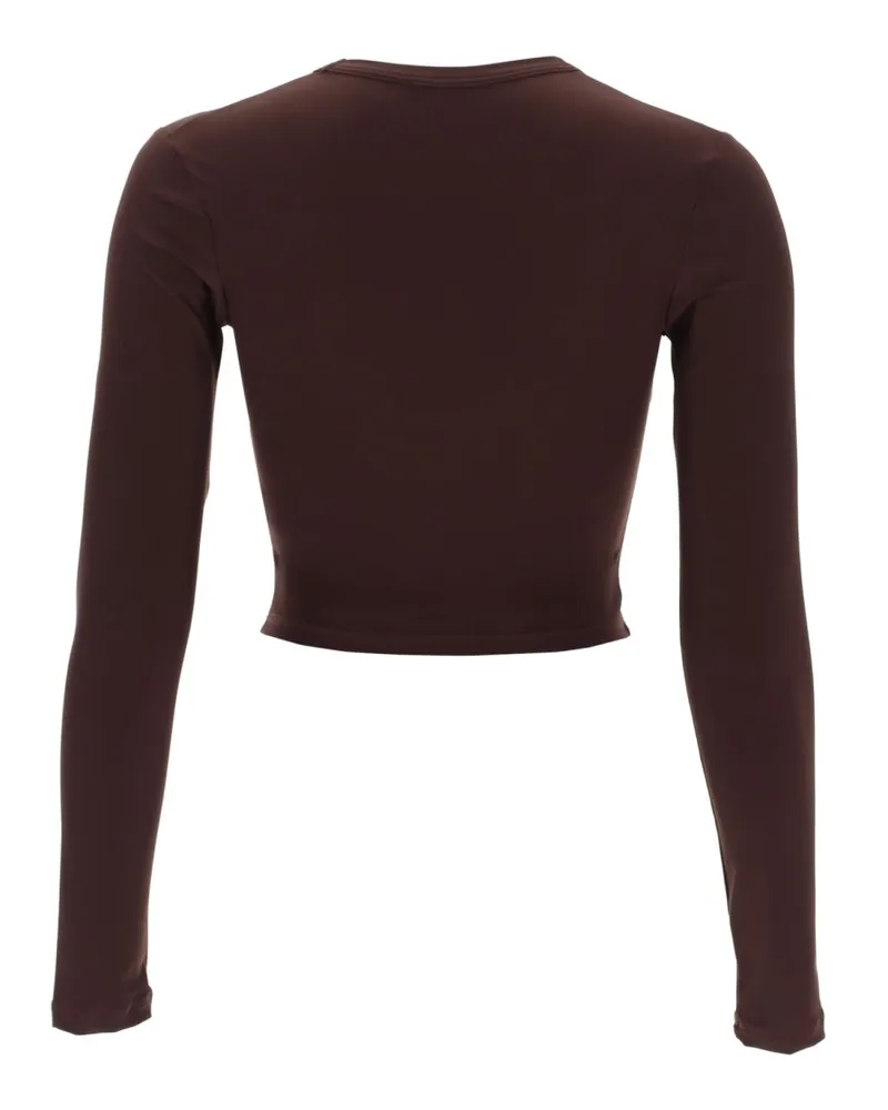 Jil Sander Logo-Embroidered Tank Top — Brown Brown