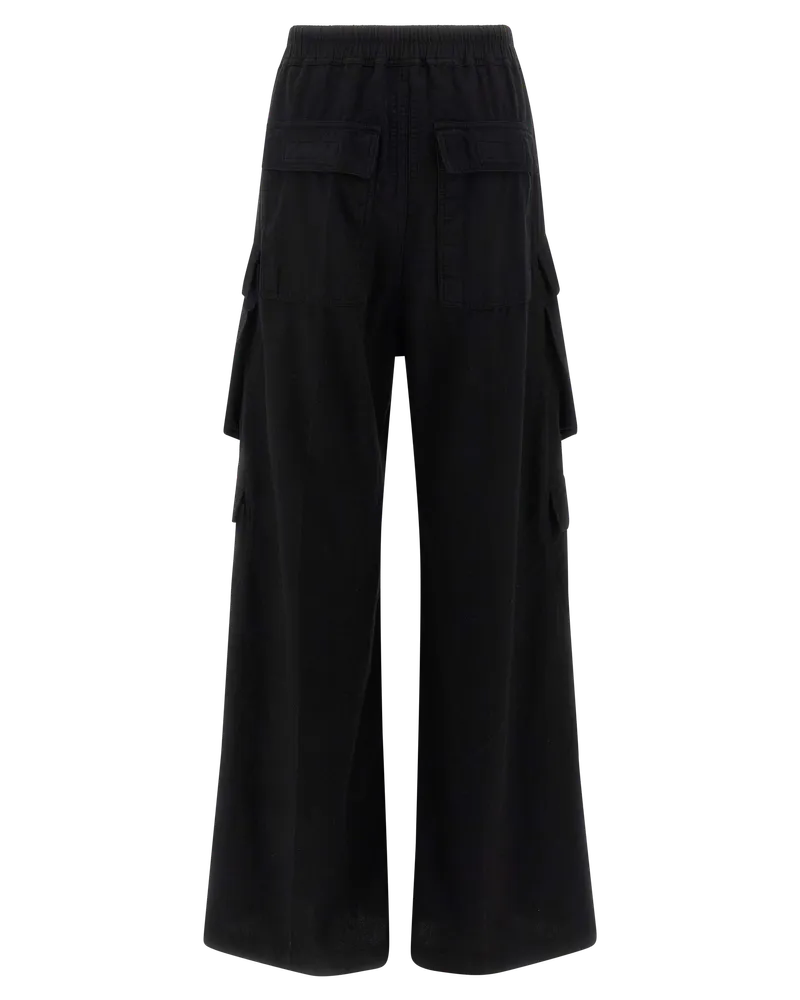 DRKSHDW by Rick Owens Women Black Cotton Cargo Pants Black