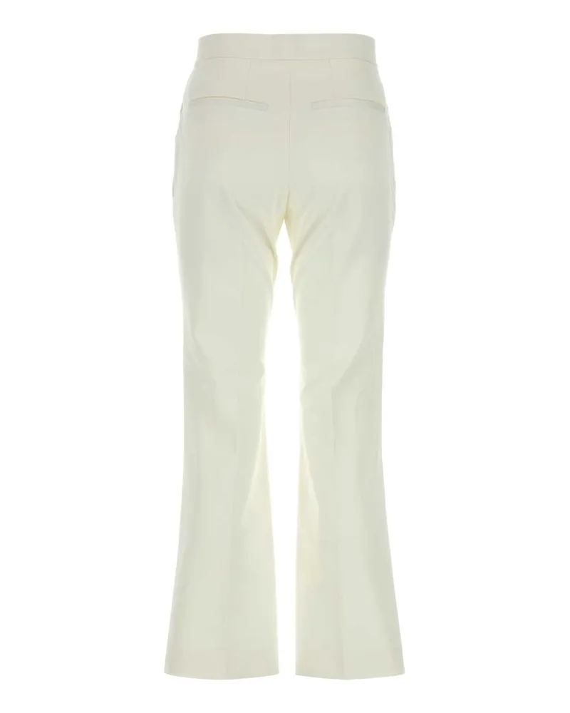 Jil Sander Women's White Cotton Pant 105 Exterior: Pantaloni White