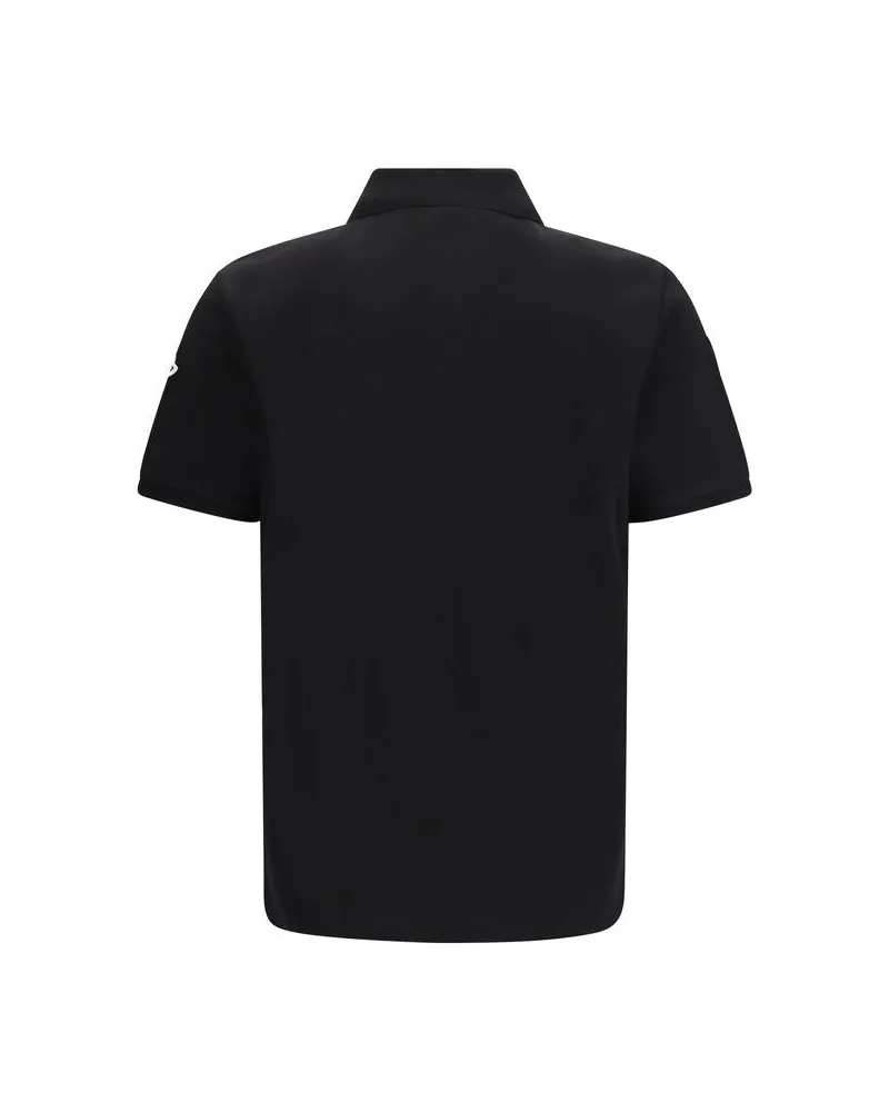 Moncler Men Black Cotton Polo Shirt Black