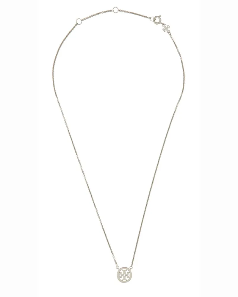 Tory Burch Miller Pavé Necklace — Silver Silver