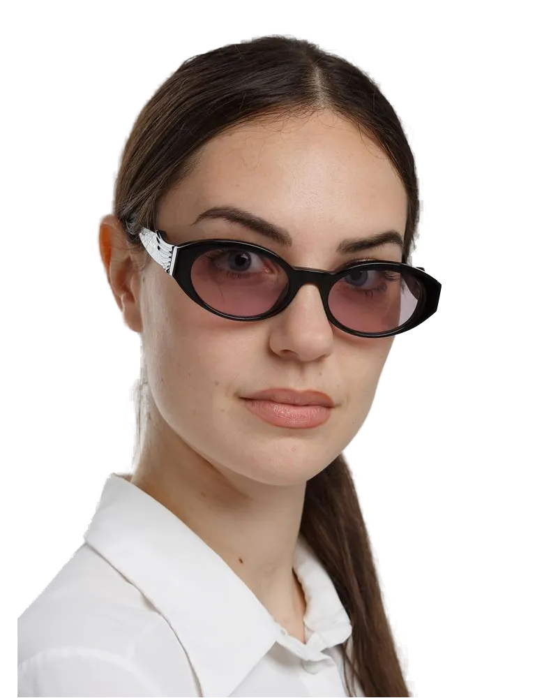Zadig & Voltaire Unisex Sunglasses Shiny Black Acetate Eyewear Black