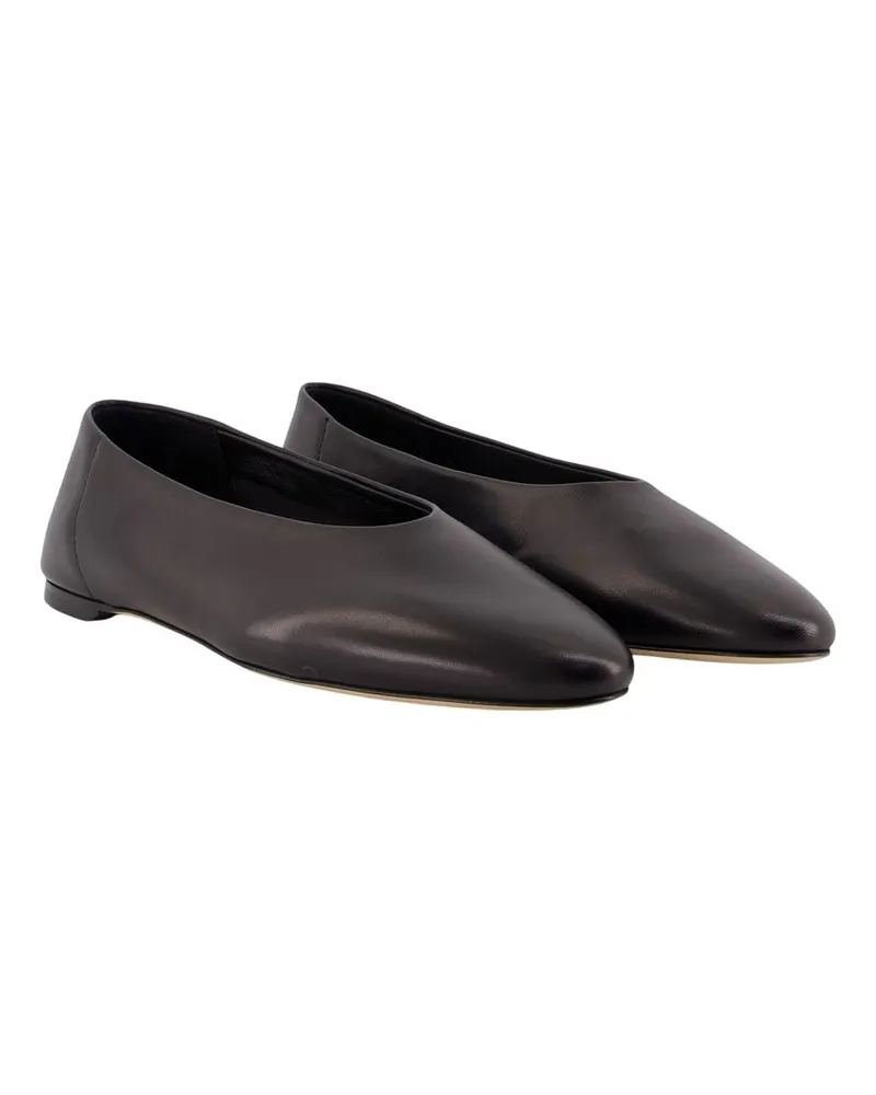 Totême Women's Calfskin Slip-On Flat Black Black