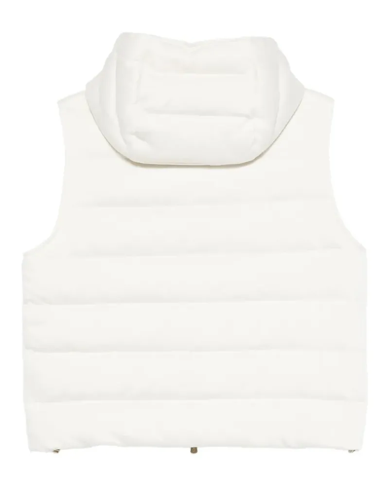 Eleventy Women's Quilted-Pattern Gilet Ss26 W White