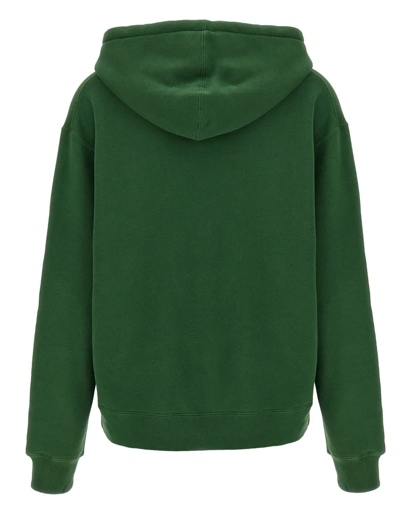 J.W.Anderson Logo-Printed Cotton Hoodie — Green Green