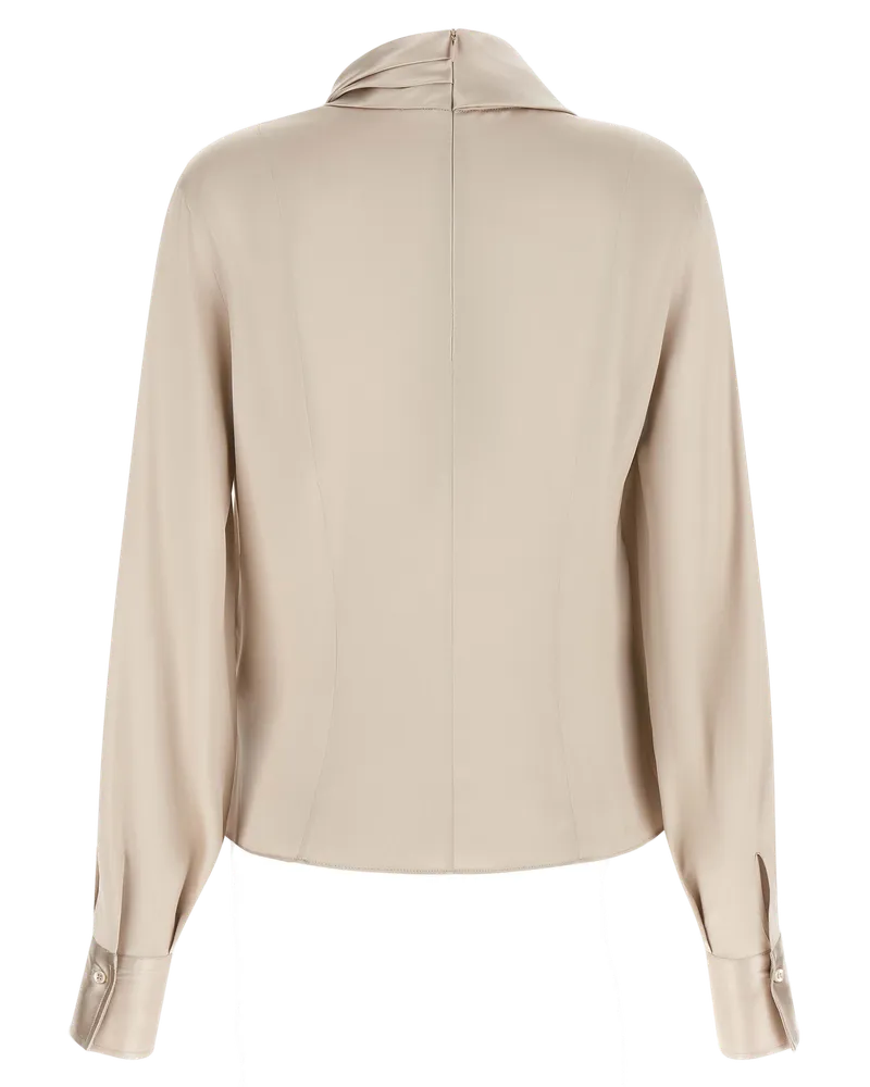 Brunello Cucinelli Women's Beige Silk Blouse Beige