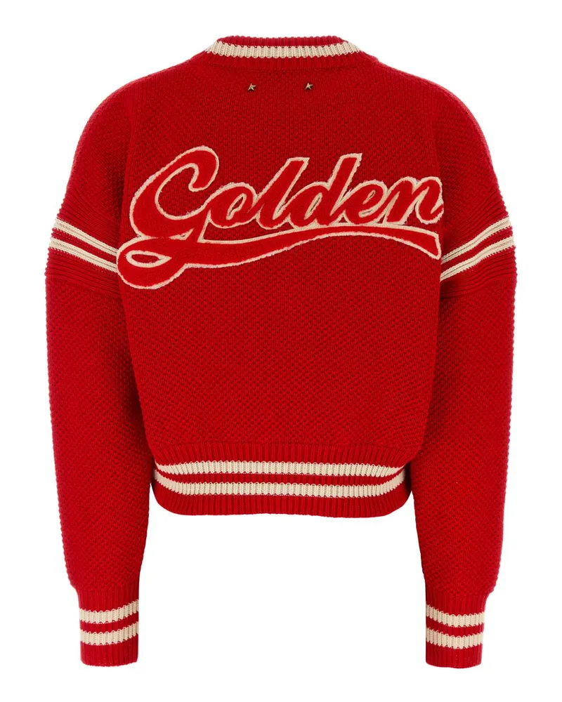 Golden Goose Women's Red Cotton Oversize Sweater Tomatored Exterior: Maglieria Red