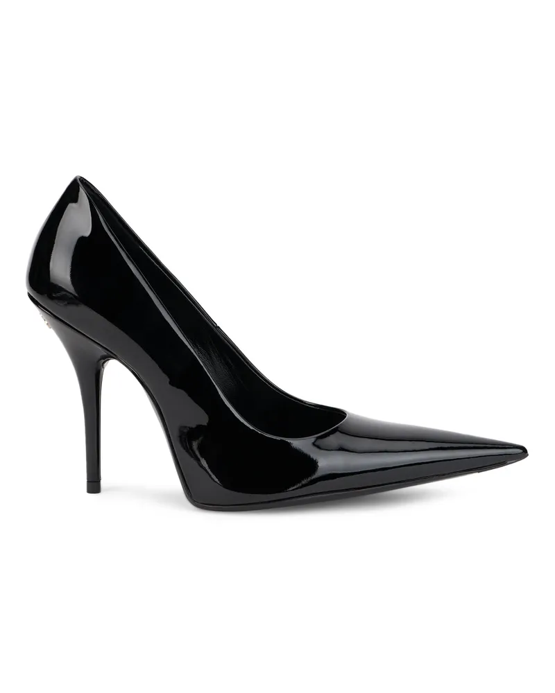 Balenciaga Women's Pumps Pointed Toe Black Calfskin High Heel Shoes Black