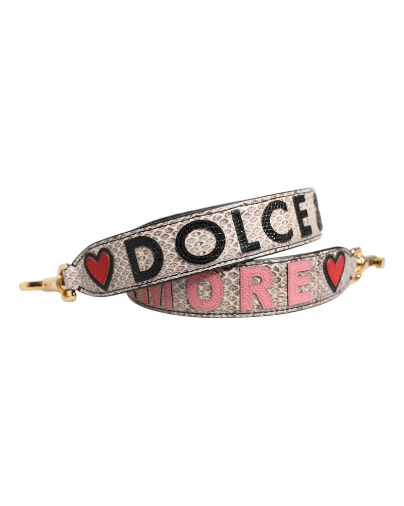 Dolce & Gabbana DG Amore Patch Leather Shoulder Strap — Multicolor Multicolor