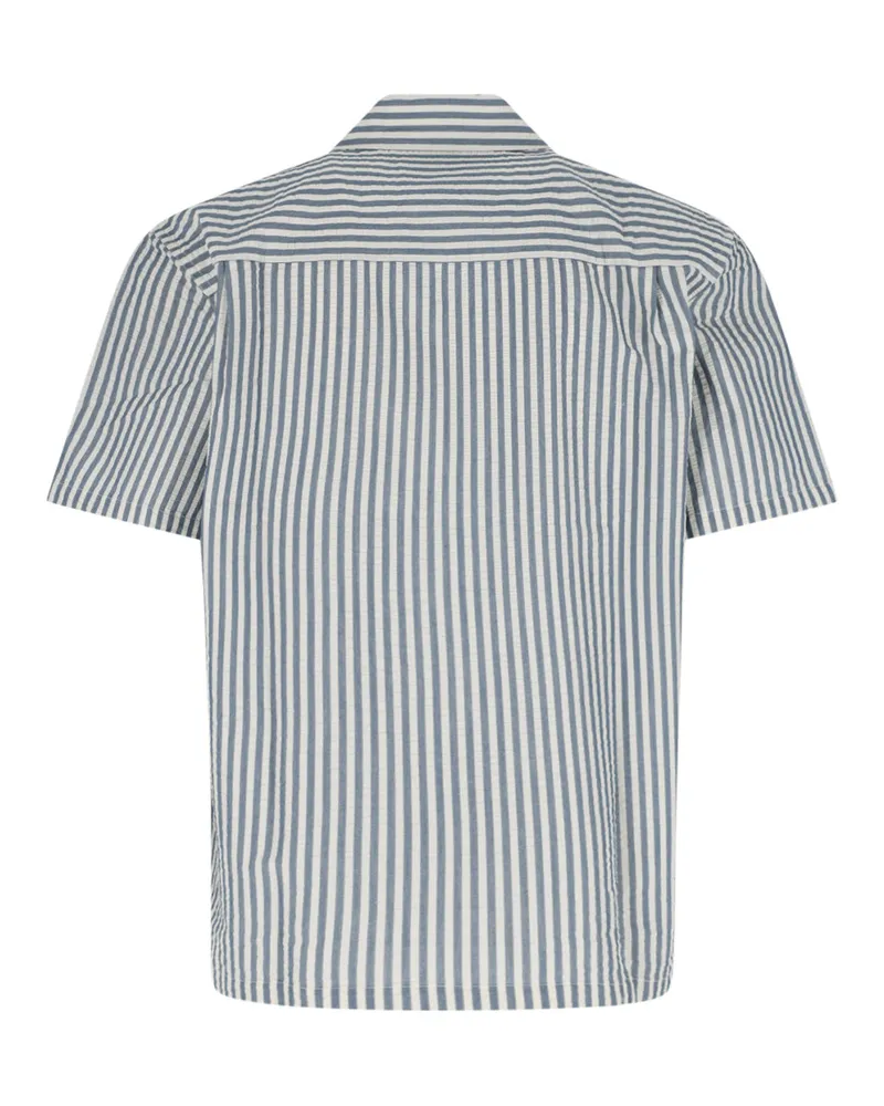 Carhartt WIP Men's Shirts Blue Cotton Gray