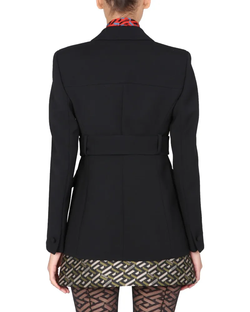 Versace Medusa Button Jacket — Black Black