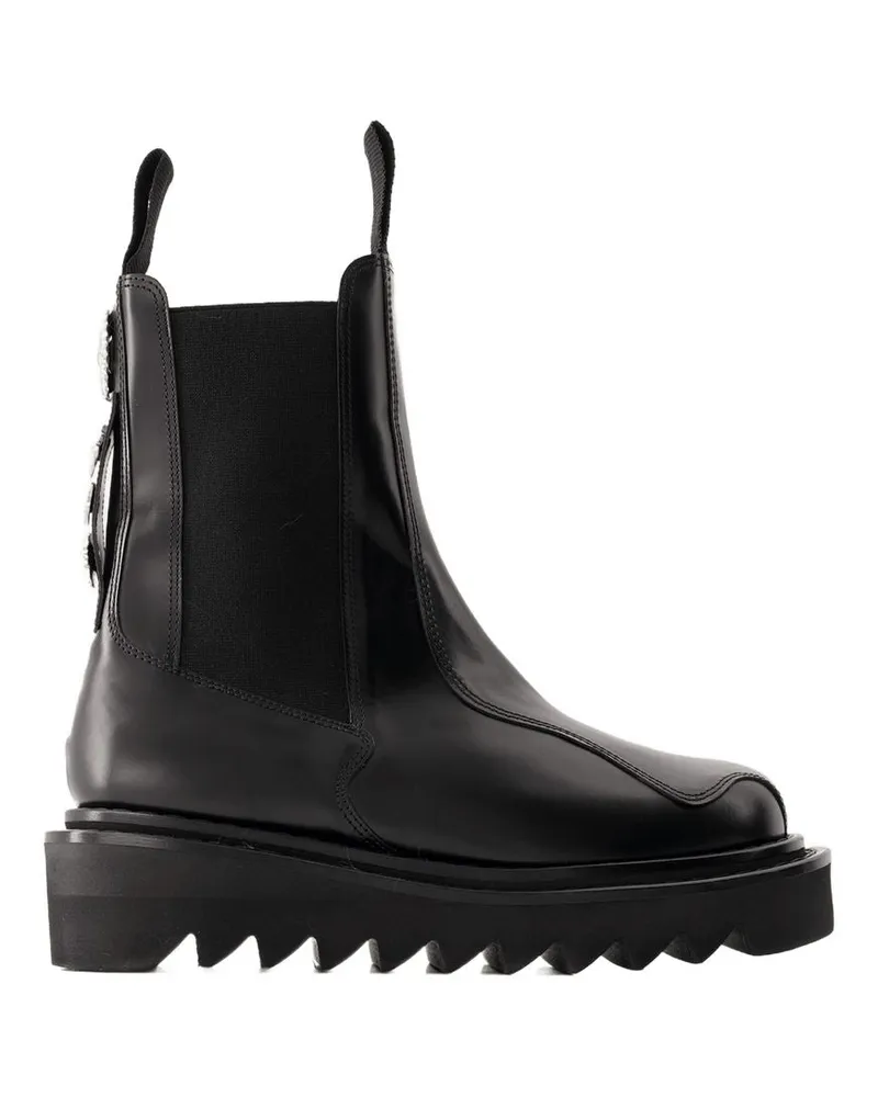Toga Women's Aj1146 Boots -  Leather Black Shoes Black
