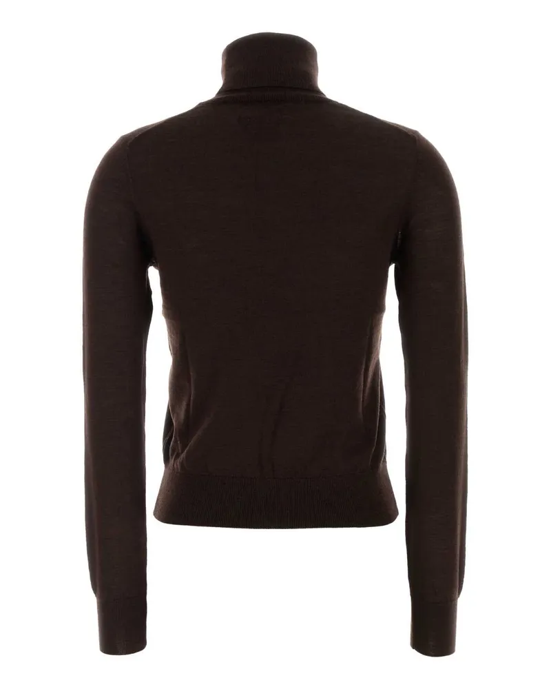 Ralph Lauren Wool Turtleneck Sweater — Brown Brown