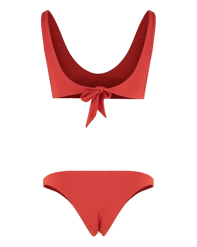 LIDO Women's Ottantauno Bandeau Bikini Top Red Polyamide Bikinis Red