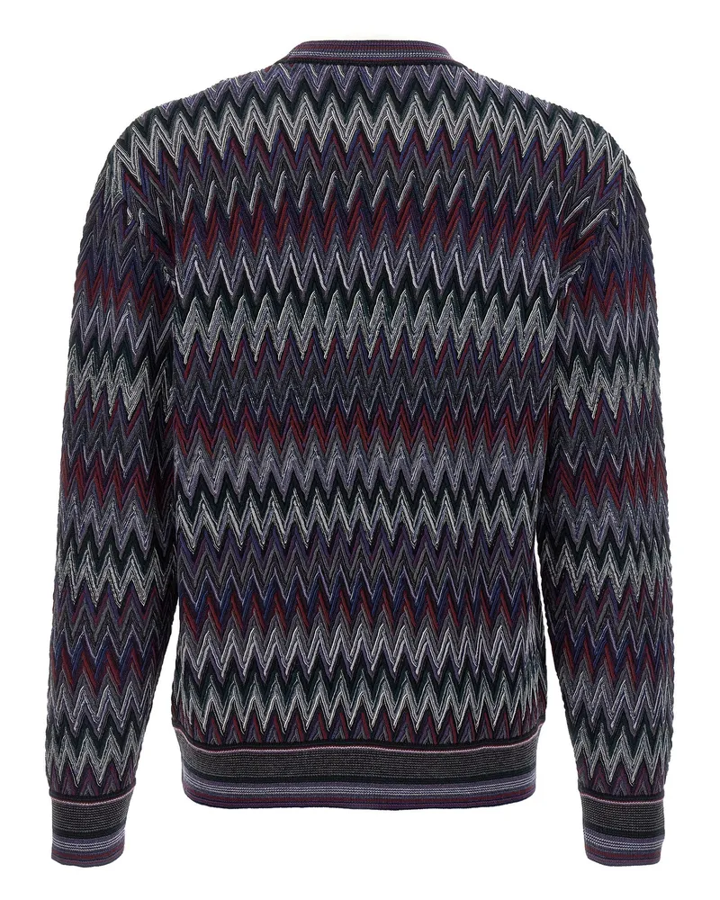 Missoni Men's Blue Wool Cardigan Clothing Navy