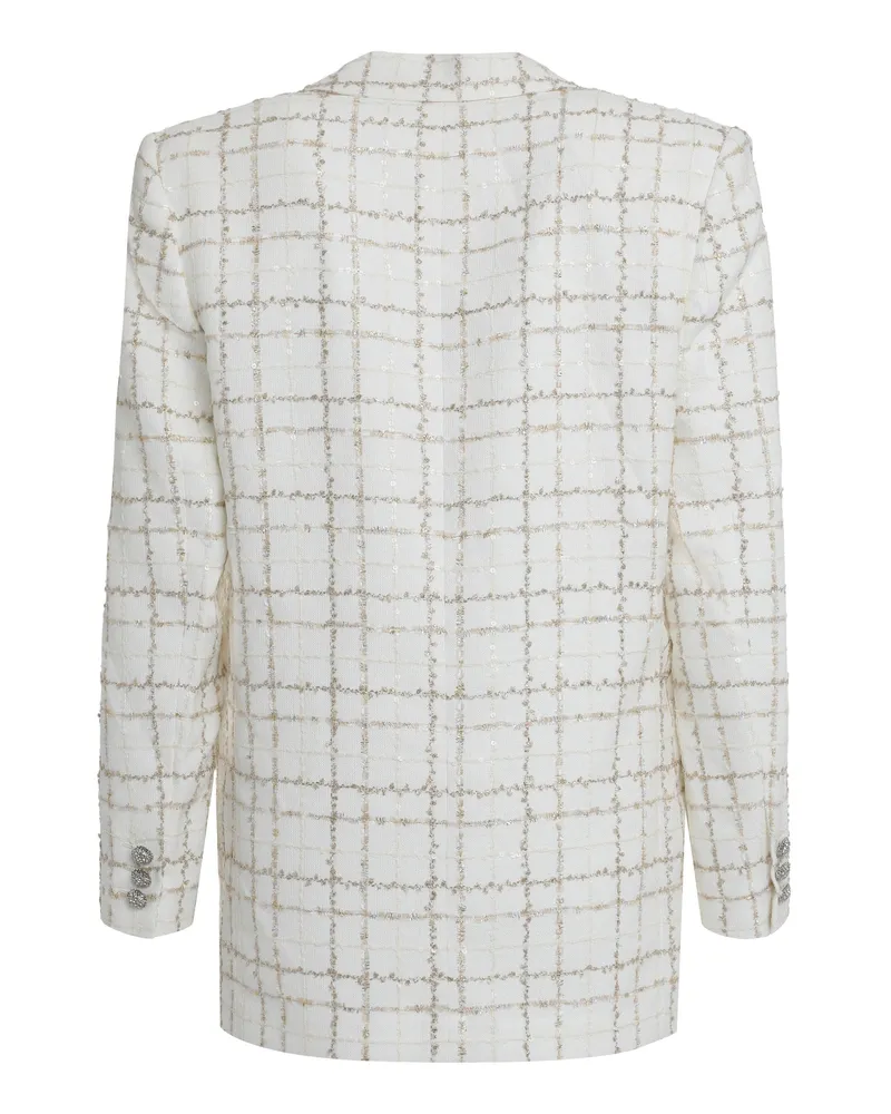Alessandra Rich Women's Double-Breasted Elegant Jacket White Polyamide Blazers White