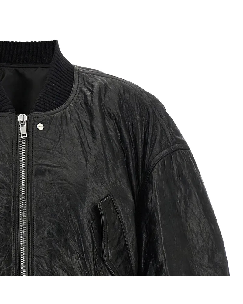 Rick Owens Women's Black Lamb Leather Jacket Clothing Black