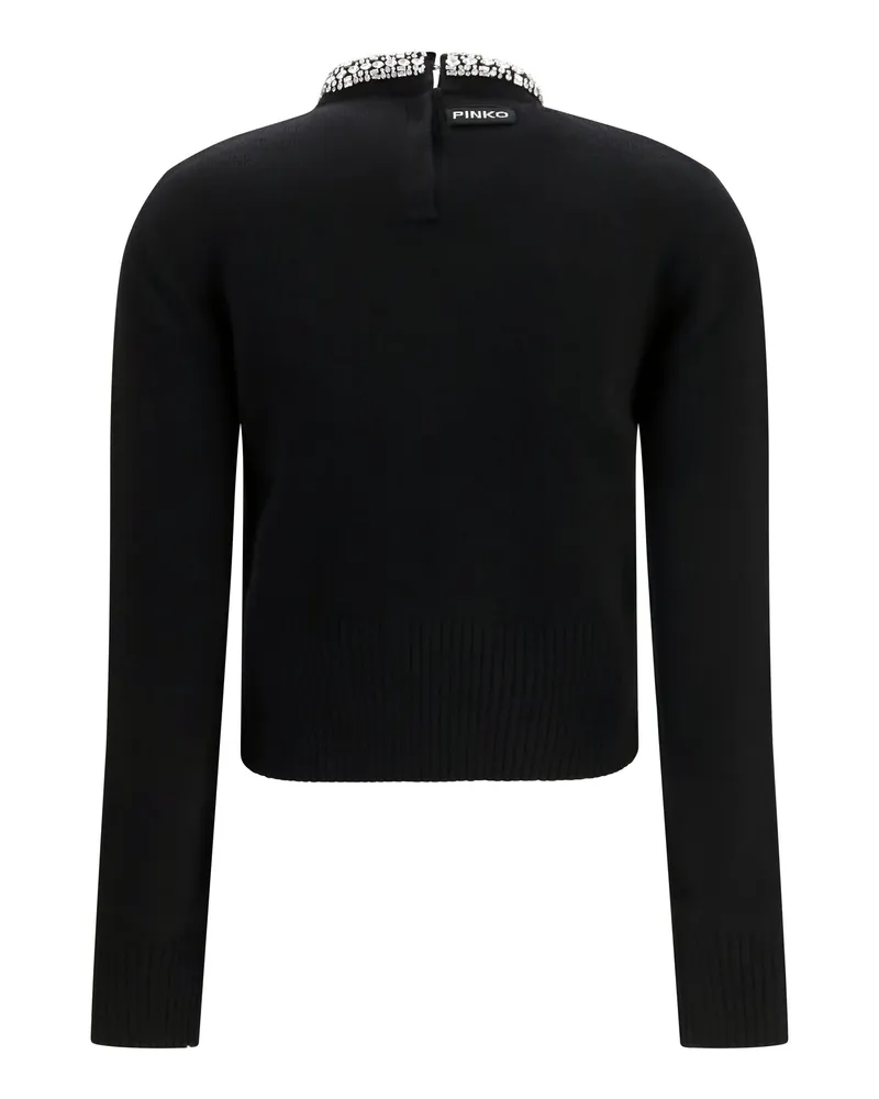 Pinko Women's Berlino Wool Sweater Nero Limousine Black